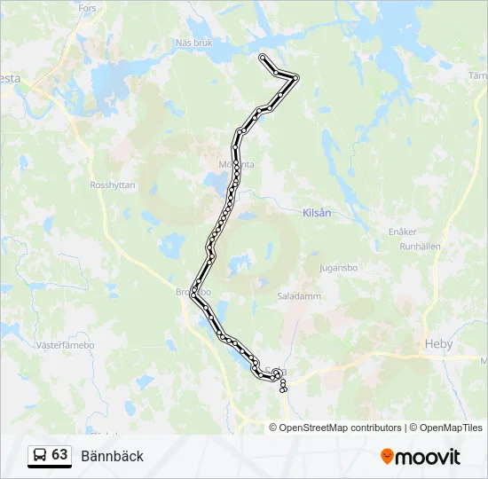 63 Bus Line Map