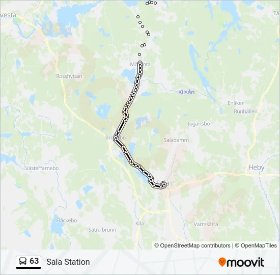63 Bus Line Map