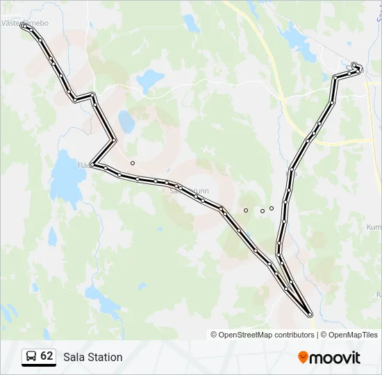 62 Bus Line Map