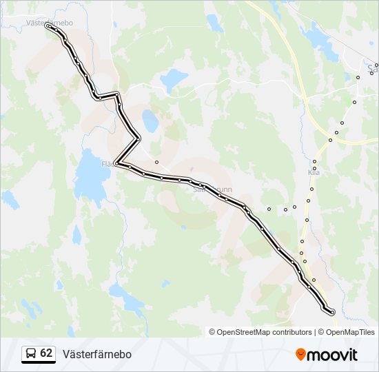 62 bus Line Map