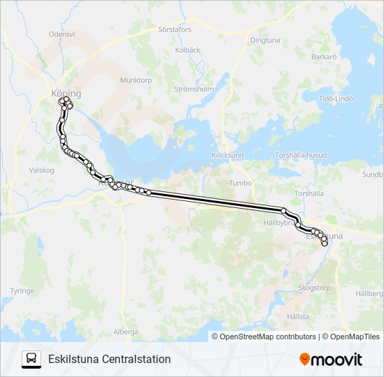 550B bus Line Map