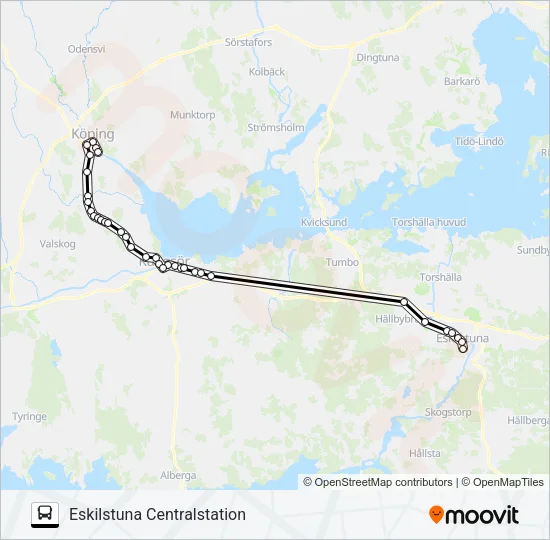 550B Bus Line Map