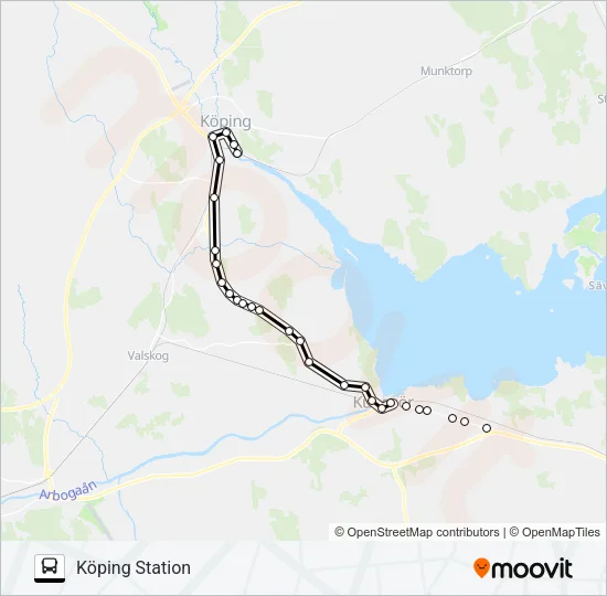 550B Bus Line Map