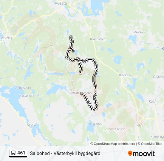 461 Bus Line Map