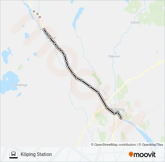 550A Bus Line Map