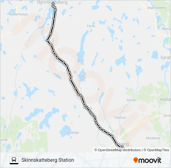 550A Bus Line Map