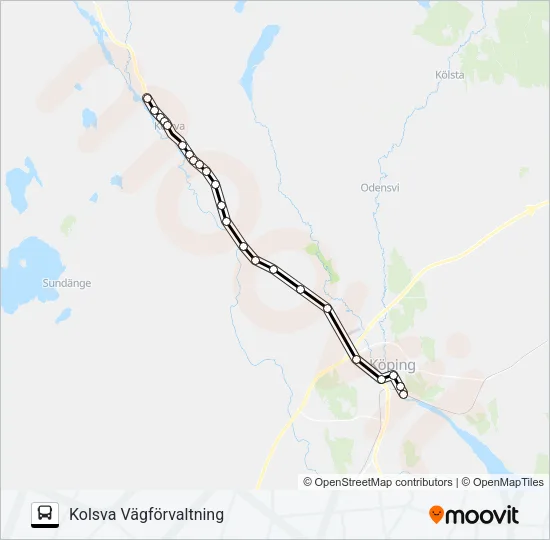 550A Bus Line Map