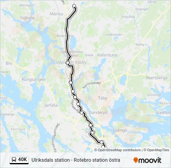 40K Bus Line Map