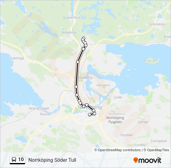 10 Bus Line Map