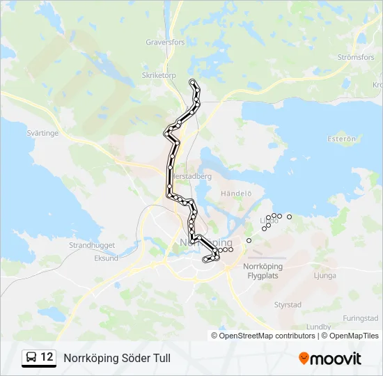 12 Bus Line Map