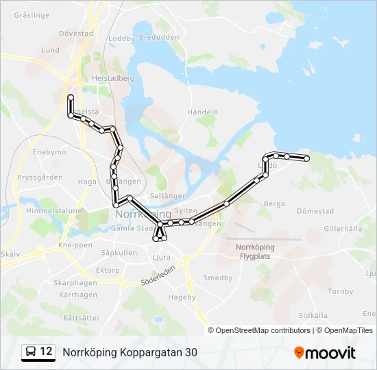 12 Bus Line Map