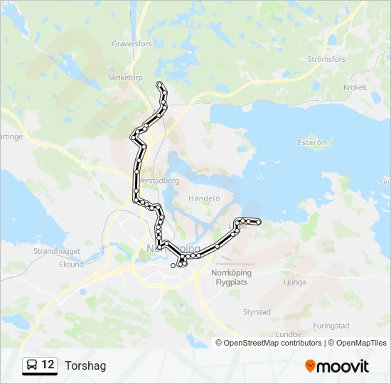 12 Bus Line Map