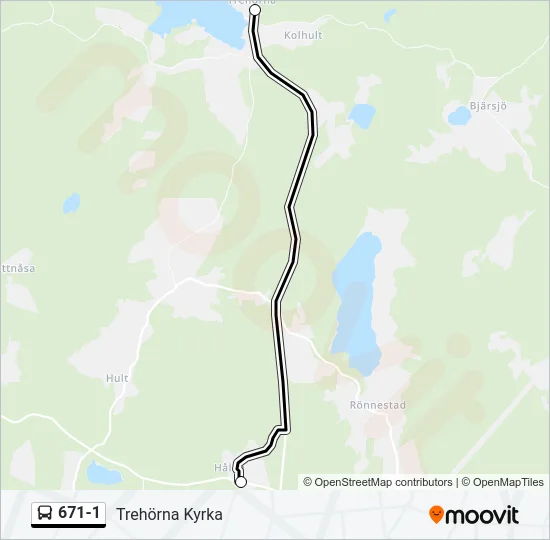 671-1 Bus Line Map