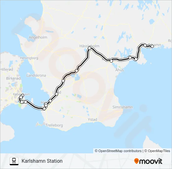 ÖRESUNDSTÅG  Linje karta