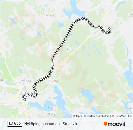 656 Bus Line Map