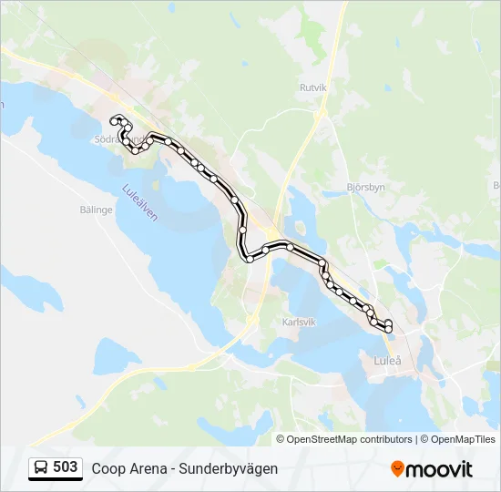 503 Bus Line Map