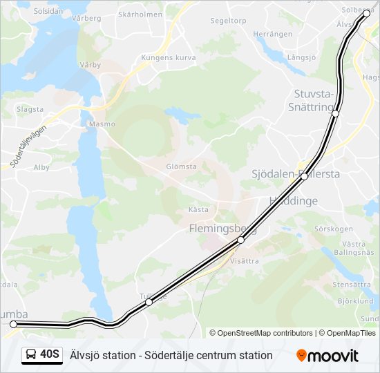 40S bus Line Map