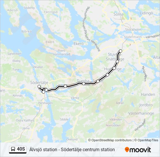 40S bus Line Map