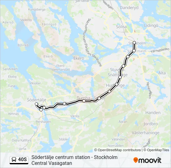 40S Bus Line Map