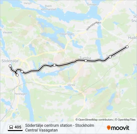 40S Bus Line Map