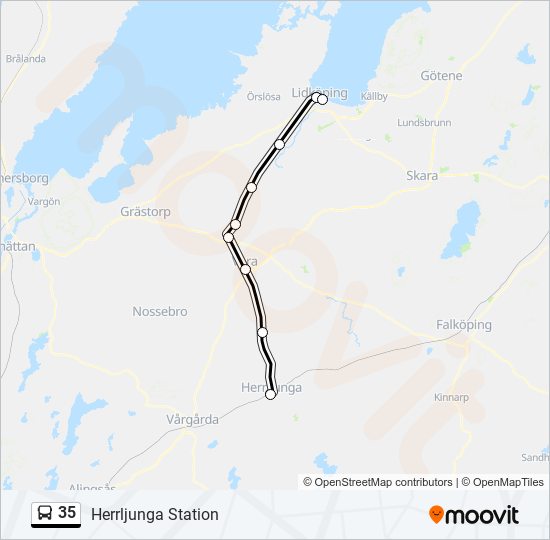 35 bus Line Map