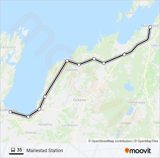 35 bus Line Map