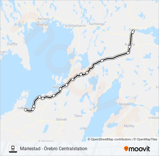 VÄSTTÅGEN  Line Map