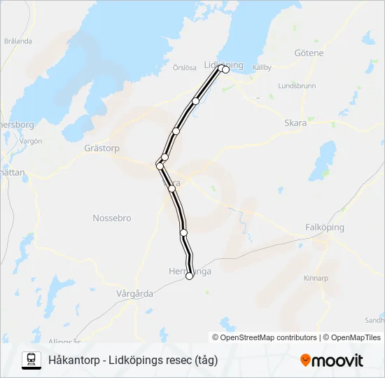 VÄSTTÅGEN  Line Map