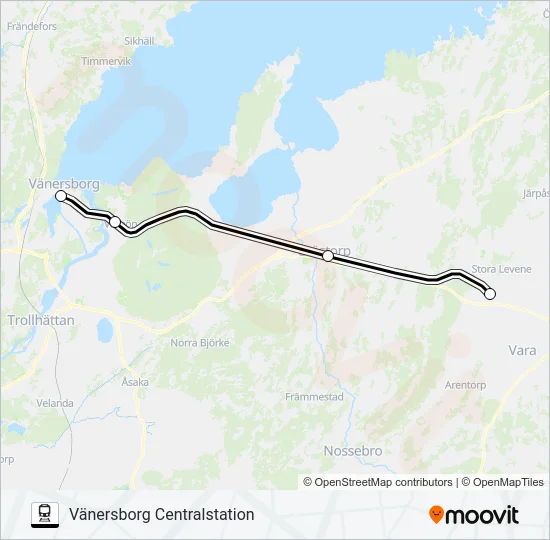 VÄSTTÅGEN  Line Map