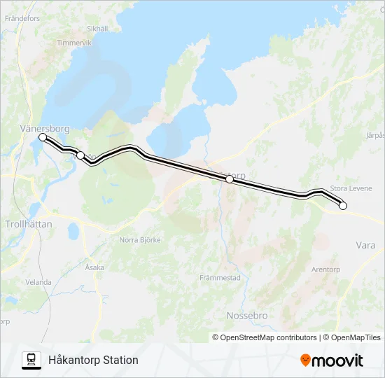 VÄSTTÅGEN  Line Map