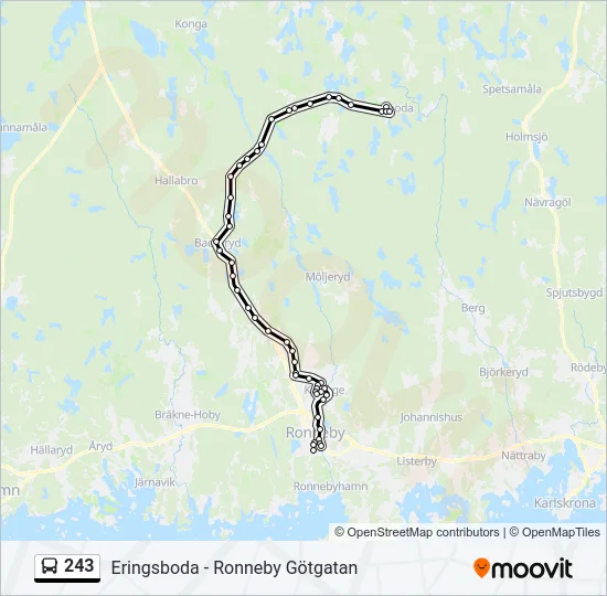 243 Bus Line Map