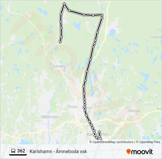 362 Bus Line Map