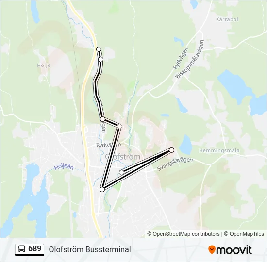 689 Bus Line Map
