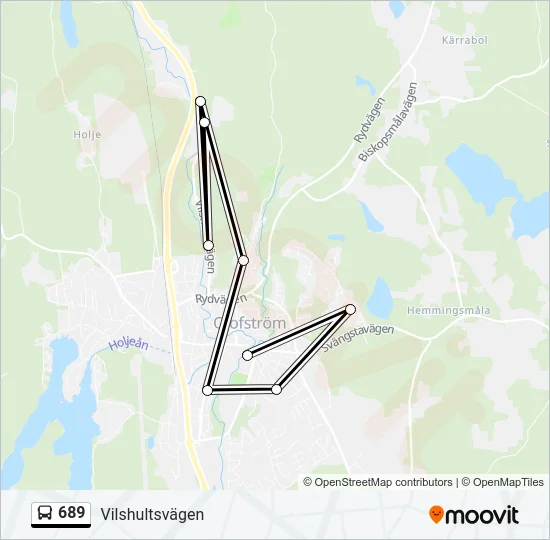 689 Bus Line Map