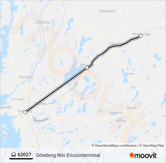 62027 bus Line Map