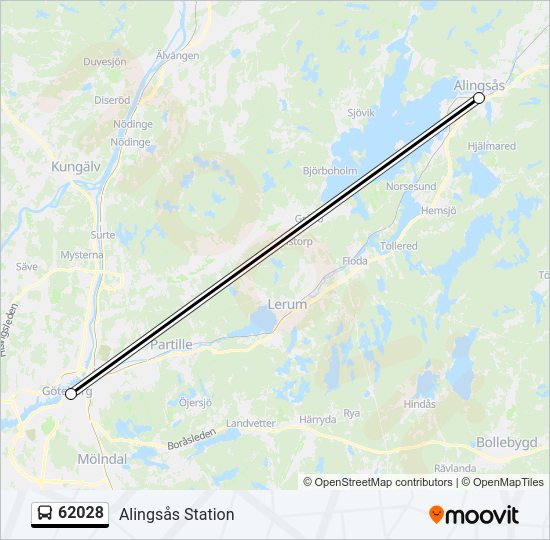 62028 bus Line Map