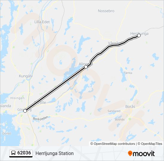 62036 bus Line Map