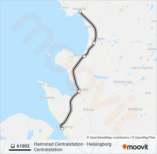 61002 Bus Line Map