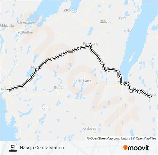 VÄSTTÅGEN  Line Map