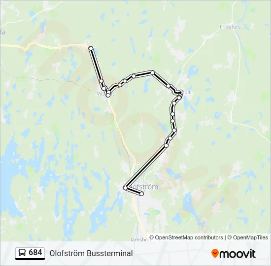 684 Bus Line Map