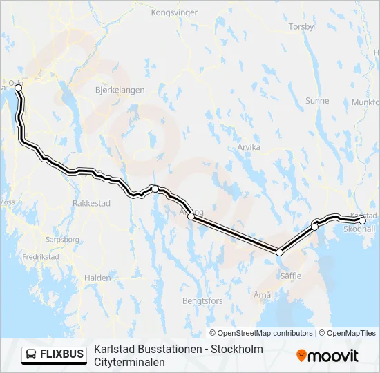 FLIXBUS Bus Line Map