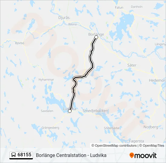 68155 Bus Line Map