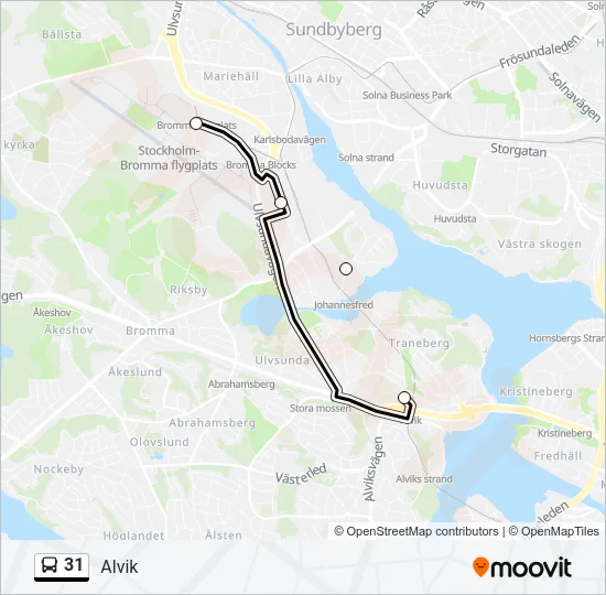 31 Bus Line Map