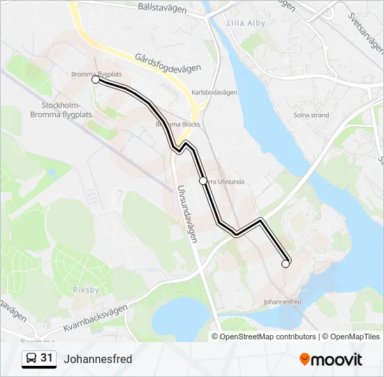 31 Bus Line Map