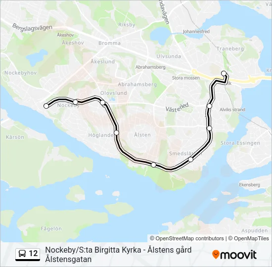 12 Bus Line Map