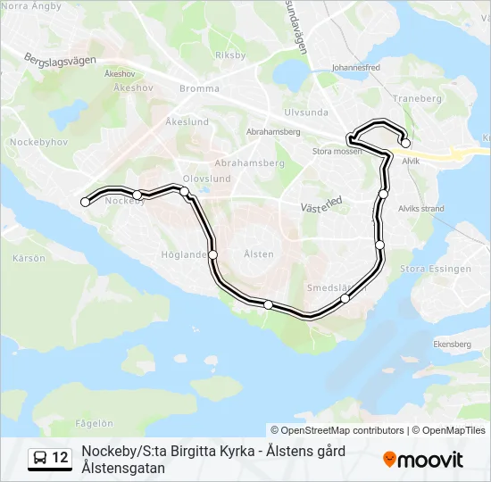 12 Bus Line Map