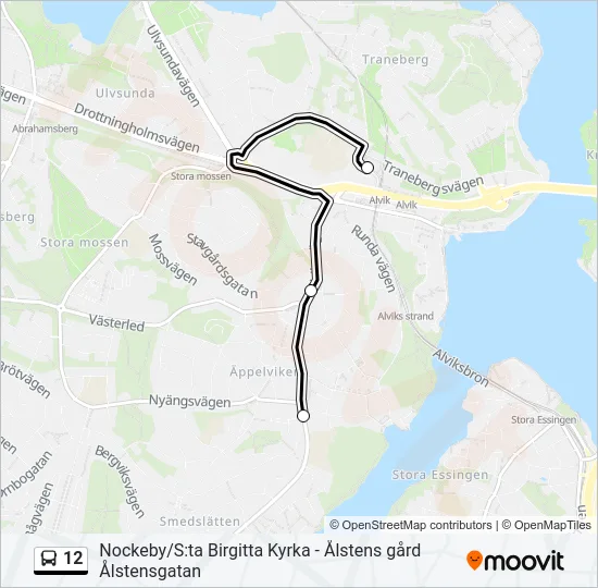 12 Bus Line Map