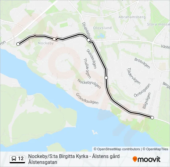 12 Bus Line Map