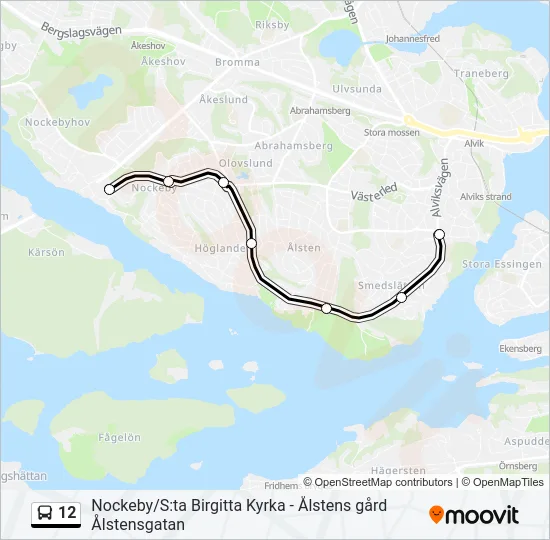 12 Bus Line Map