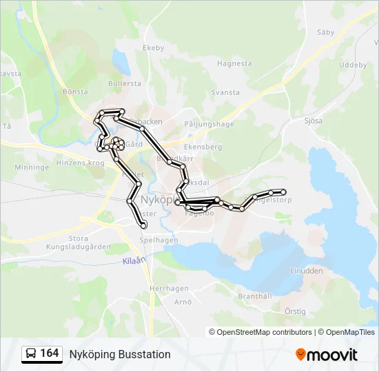 164 Bus Line Map